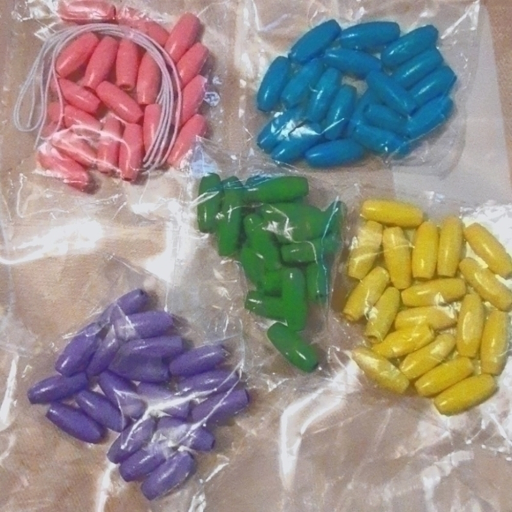 Wooden Beads 97 Piece Set+ String- Multicolor
